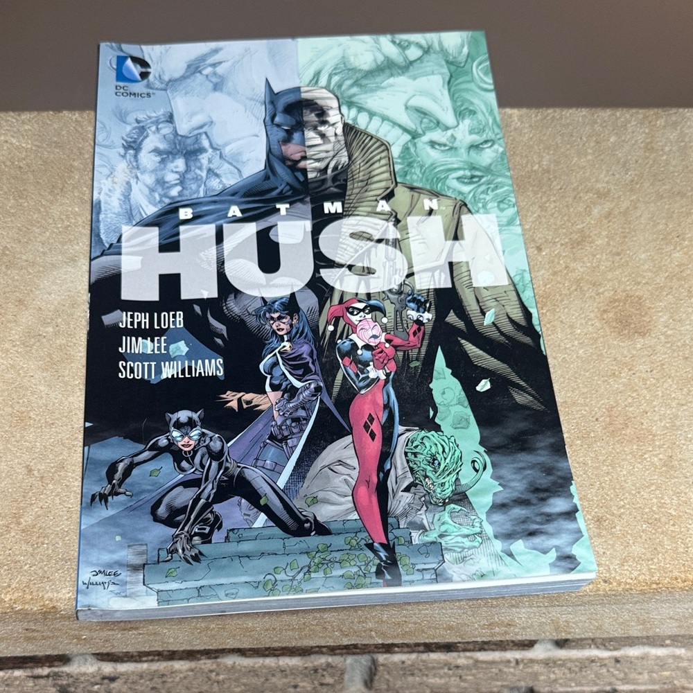 DC Comics Batman Hush Graphic Novel with Blue and Green Cover